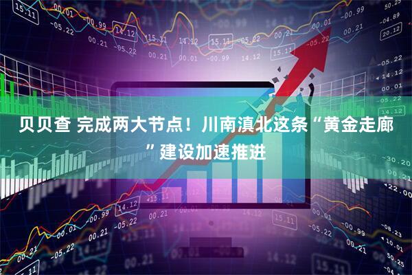贝贝查 完成两大节点！川南滇北这条“黄金走廊”建设加速推进