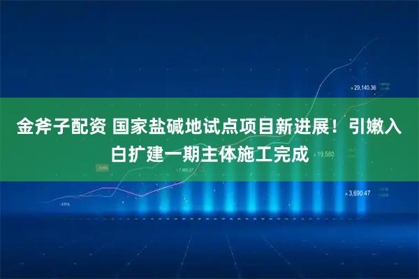 金斧子配资 国家盐碱地试点项目新进展！引嫩入白扩建一期主体施工完成