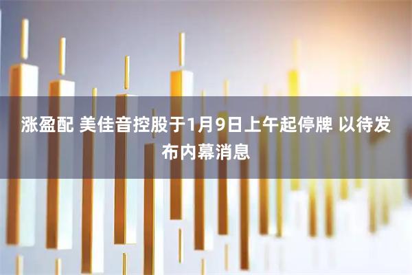 涨盈配 美佳音控股于1月9日上午起停牌 以待发布内幕消息